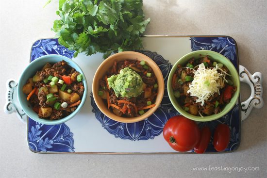 Whole Food, Corn Free Taco Bowls 3 Ways 2 | Feasting On Joy